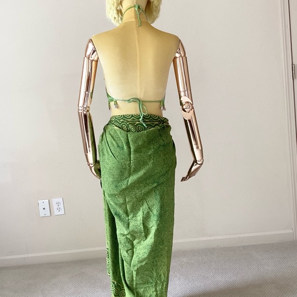 Bouncy Wear Green Beach Coverup Set SZ S - Picture 3 of 5